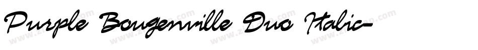 Purple Bougenville Duo Italic字体转换
